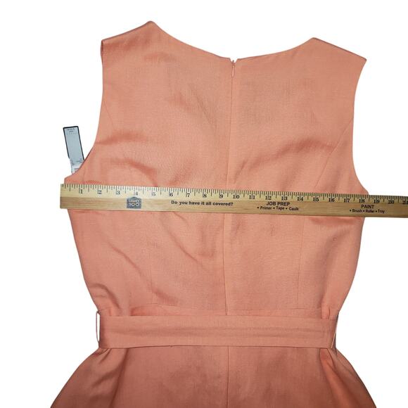 Tahari by Arthur S. Levine Linen Blend Dress Sz 10 Y2K Minimalist Career Style - Picture 10 of 13